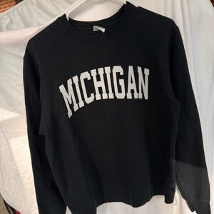 Black Michigan Cozy Oversized Sweatshirt Medium